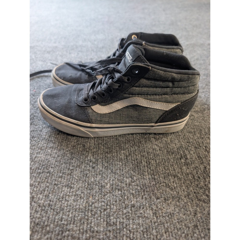 Vans Ward High Top Sneakers Women's Size 7.5 Gray Washed Denim Canvas Shoes